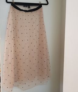 Halogen long sheer skirt